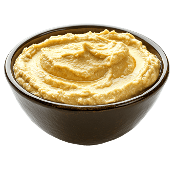 Vegan hummus with fresh herbs png