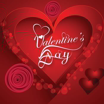 happy valentines day Valentines day calligraphy with hearts vector