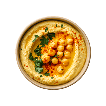 Delicious hummus served png