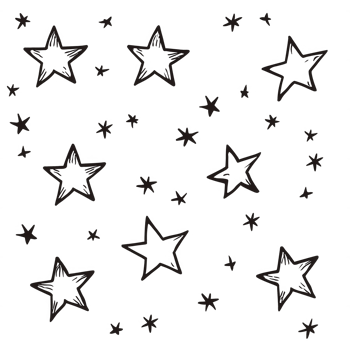 A whimsical illustration of scattered stars on a dark background, perfect for designs. png