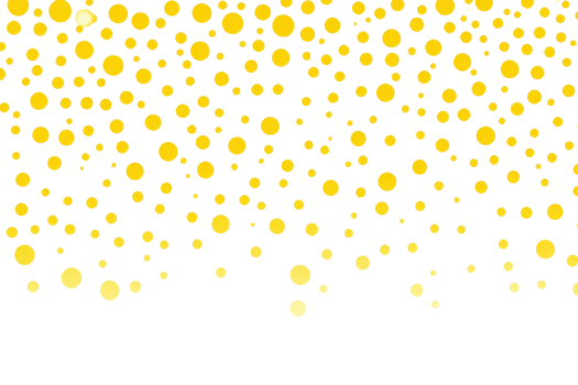A cascade of yellow dots scattered across a dark surface, creating a vibrant and dynamic visual effect. png