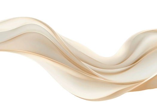 A flowing, wavy fabric creates an elegant and soft visual form with subtle color gradients. png