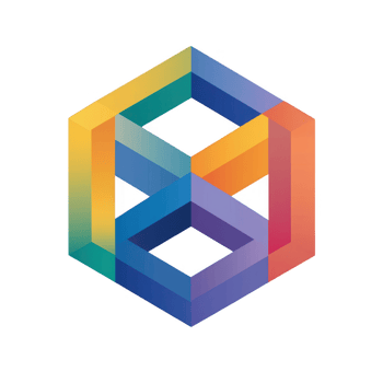 Colorful geometric shape design showcasing modern abstract art. png