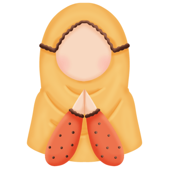 Cute Greeting Muslim Girl png