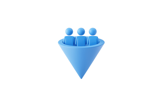 A blue triangular object with three spherical shapes on top, representing a stylized figure or symbol. png