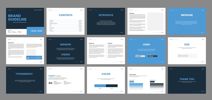 Brand guidelines template vector
