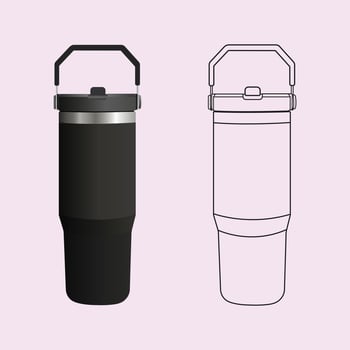 water bottle design and art illustration vector