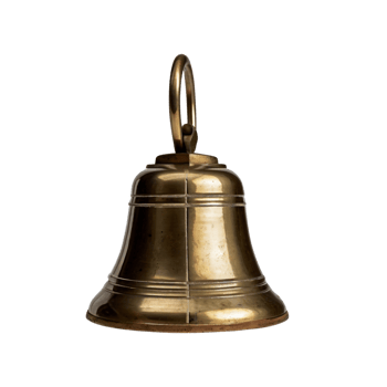 Vintage Bronze Bell With Classic Design, Perfect For Decoration Or Collections, Transparent Background png