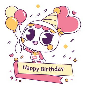 happy birthday card background, vector