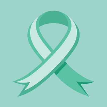 Teal Ribbon Awareness, Support, Hope, and Mental Health vector