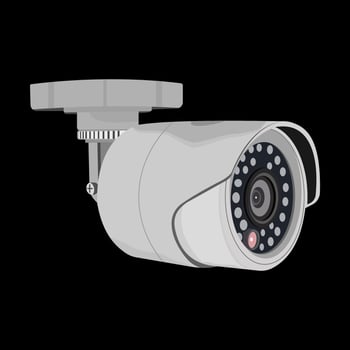 Isometric security camera. Face recognition technologies, street outdoor surveillance cameras. Cctv digital tools for protection, flawless set original artwork vector
