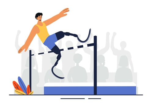 Illustration of Sports Activities for People with Disabilities Promoting Accessibility and Inclusion vector