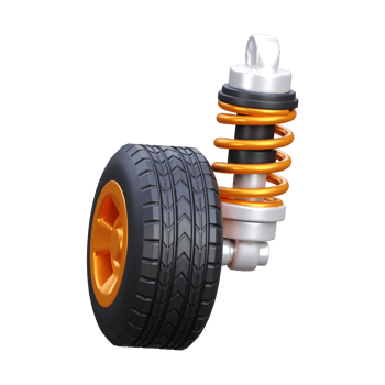 Car Suspension 3D element illustration png