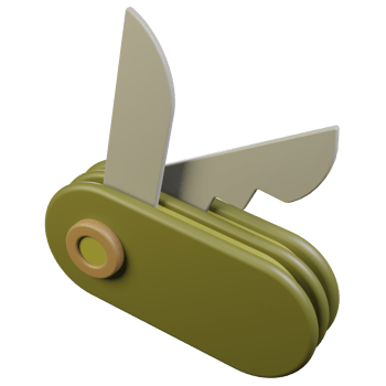 pocket knife 3D Illustration png