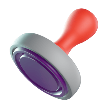 Stamp 3D illustration png