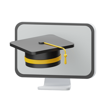 Online Graduation 3D Illustration png