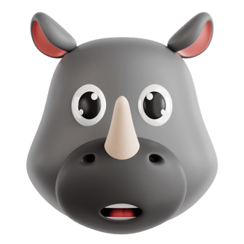 Rhino 3D element illustration png