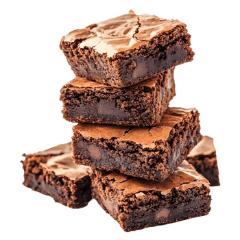 Deliciously stacked chocolate brownies png