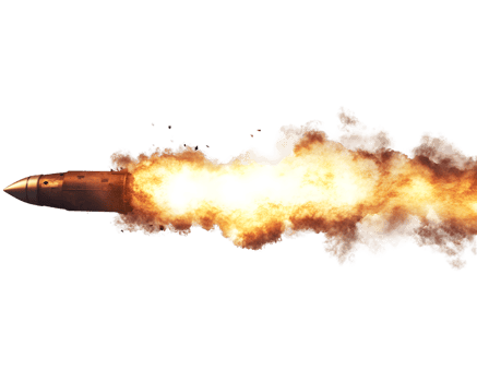 Missile launching with powerful flames and smoke demonstrating military strength and aerospace technology in action png