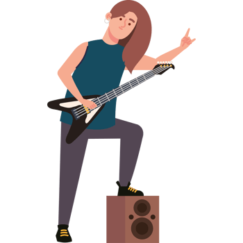heavy metal male guitarist png