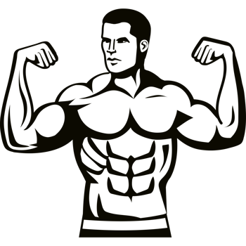 gym emblem bodybuilder man png