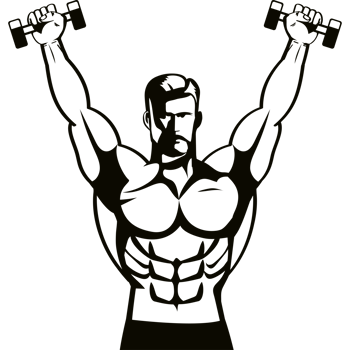 gym emblem strong man png