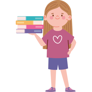 reader girl happy png