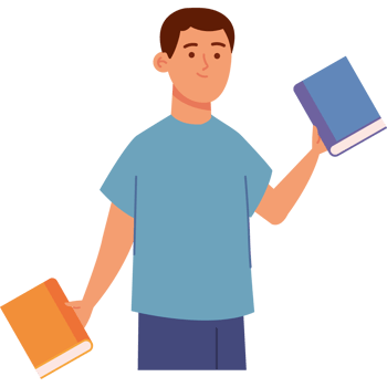 reader male with a book png