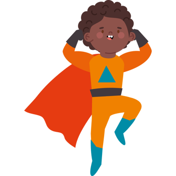 superhero with mask and posing png