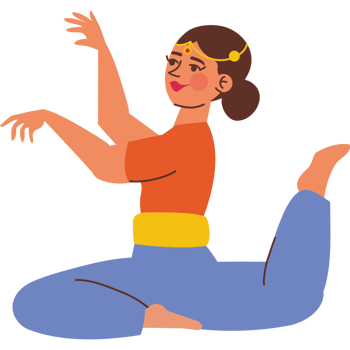 hindu woman practicing bharatanatyam png