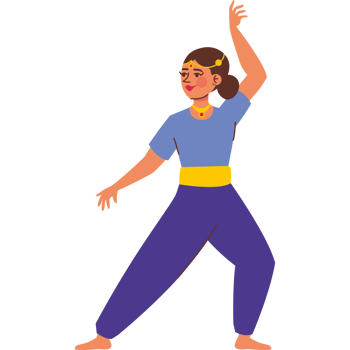 woman dancing traditional bharatanatyam png