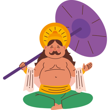 king mahabali celebrating onam png