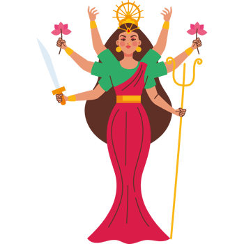 goddess durga traditional navratri festival png