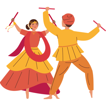 dancers in hindu traditional costume png