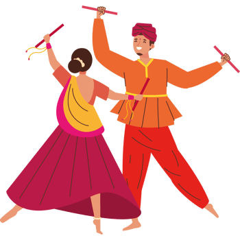 dancers in indian traditional costume png