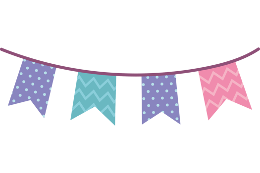 happy birthday party garland png