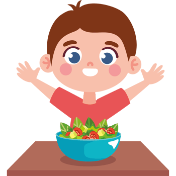 little boy eating vegan food png