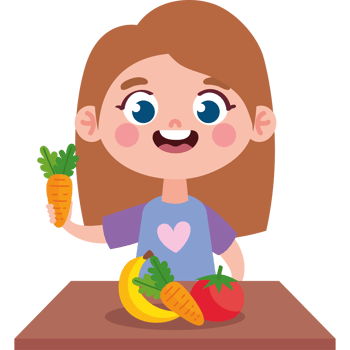girl eating vegan food png