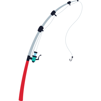 curved fishing rod equipment png