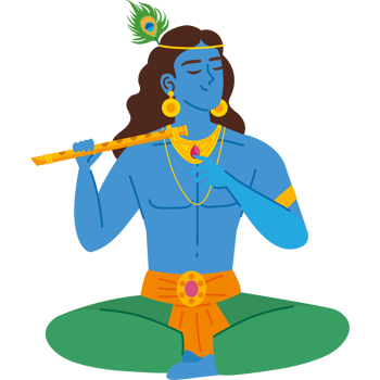 lord krishna playing bansuri png