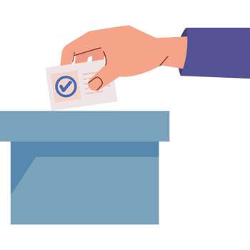 hand putting vote the ballot png