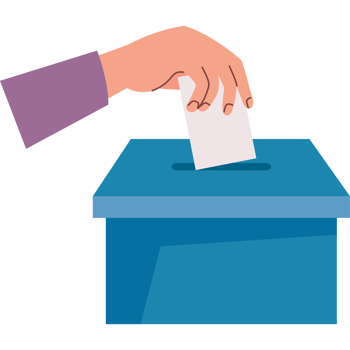 people putting paper vote png