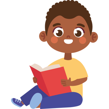little boy reading a book png