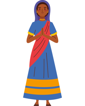 hindu woman in traditional clothing png