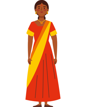 hindu woman in traditional dress png
