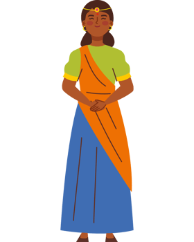 hindu woman standing character png
