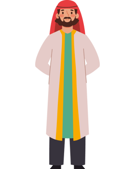 muslim young man character png