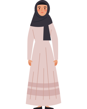 muslim woman in traditional hijab png