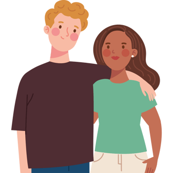 happy man and woman hugging png