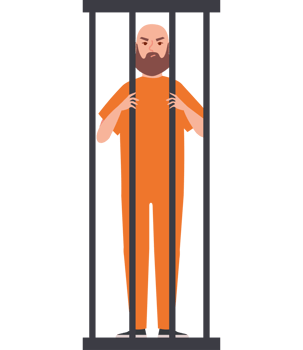 prisoner behind bars png